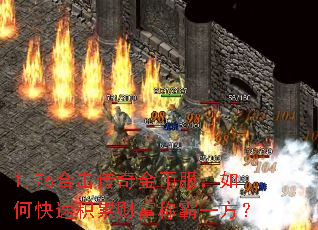 1.76合击传奇金币服,如何快速积累财富称霸一方? 1.76合击传奇金币服,如何快速积累财富称霸一方?