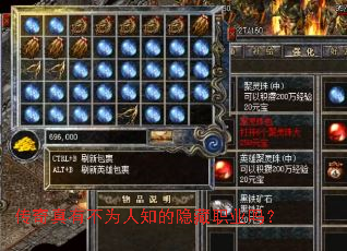传奇真有不为人知的隐藏职业吗? 传奇真有不为人知的隐藏职业吗?