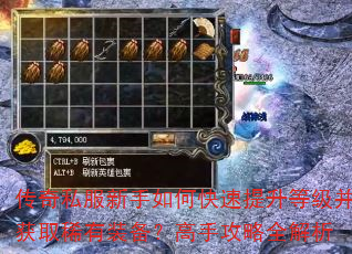 传奇私服新手如何快速提升等级并获取稀有装备?高手攻略全解析 传奇私服新手如何快速提升等级并获取稀有装备?高手攻略全解析