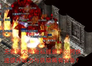 无赦迷失传奇私服新手如何快速提升战力与获取稀有装备? 无赦迷失传奇私服新手如何快速提升战力与获取稀有装备?