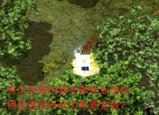 苍茫大陆创新4D单职业版如何快速提升战力称霸全服? 苍茫大陆创新4D单职业版如何快速提升战力称霸全服?