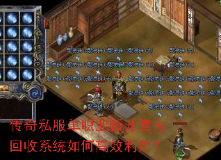 传奇私服单职业新开官方回收系统如何高效利用? 传奇私服单职业新开官方回收系统如何高效利用?