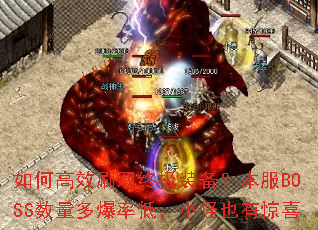 如何高效刷取终极装备?本服BOSS数量多爆率低,小怪也有惊喜 如何高效刷取终极装备?本服BOSS数量多爆率低,小怪也有惊喜