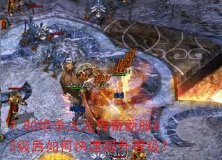 1.80绝杀火龙传奇新服65级后如何快速提升等级? 1.80绝杀火龙传奇新服65级后如何快速提升等级?