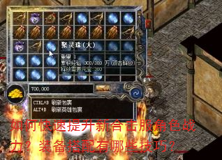 如何快速提升新合击服角色战力?装备搭配有哪些技巧? 如何快速提升新合击服角色战力?装备搭配有哪些技巧?