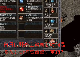 白日门野外宝箱刷新时间是多久?如何高效蹲守宝箱? 白日门野外宝箱刷新时间是多久?如何高效蹲守宝箱?