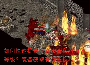 如何快速提升变态传奇私服角色等级?装备获取有哪些技巧? 如何快速提升变态传奇私服角色等级?装备获取有哪些技巧?