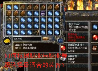 ��θ���ְҵ��ְҵ�ȼ�ѡ�����ʺϵ�װ����