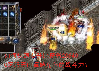 如何快速提升比奇省206400区服天山童姥角色的战斗力? 如何快速提升比奇省206400区服天山童姥角色的战斗力?