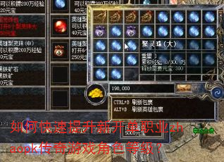 如何快速提升新开单职业zhaopk传奇游戏角色等级? 如何快速提升新开单职业zhaopk传奇游戏角色等级?