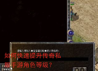 如何快速提升传奇私服手游角色等级? 如何快速提升传奇私服手游角色等级?